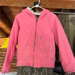 Carhartt Pink Sherpa Lined Jacket- girls 14
